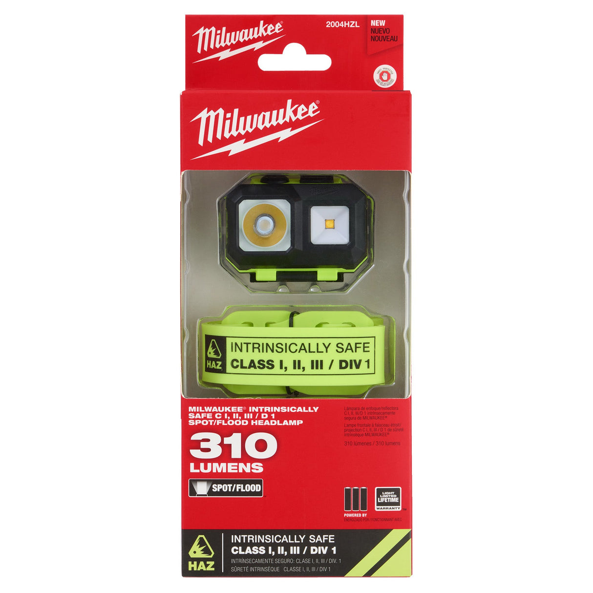 Milwaukee 2004HZL Intrinsically Safe C I, II, III / D 1 Spot/Flood Headlamp - Mississauga Hardware Centre Inc