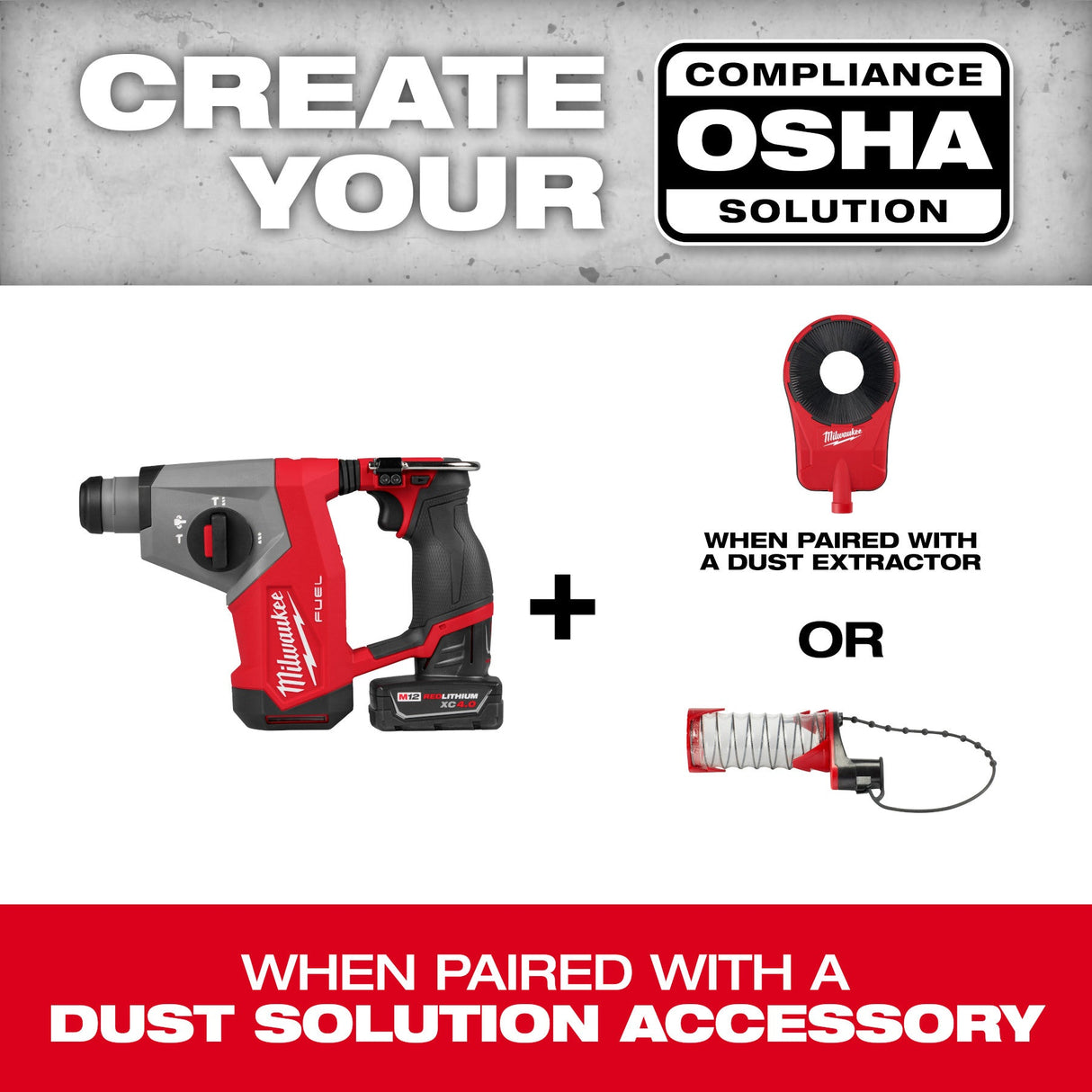 Milwaukee 2508 - 21XC M12 FUEL™ 5/8” SDS Plus Rotary Hammer Kit - Mississauga Hardware Centre Inc