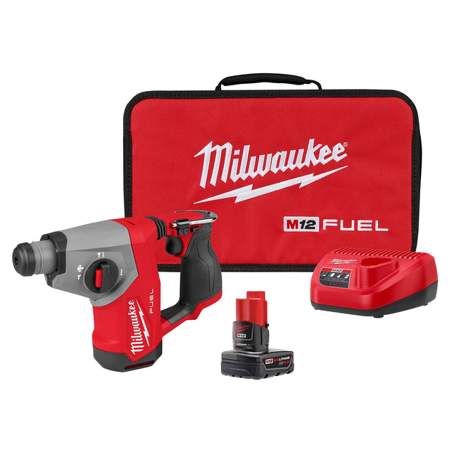 Milwaukee 2508 - 21XC M12 FUEL™ 5/8” SDS Plus Rotary Hammer Kit - Mississauga Hardware Centre Inc