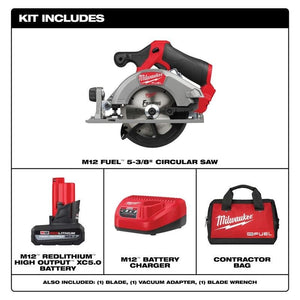 Milwaukee 2521 - 21HO M12 FUEL 5 - 3/8in Circular Saw Kit - Mississauga Hardware Centre Inc