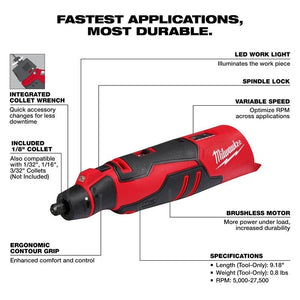 Milwaukee 2525 - 20 M12 Brushless Rotary Tool - Mississauga Hardware Centre Inc