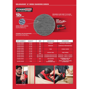Milwaukee 2535 - 20 M12 FUEL™ 3" Random Orbital Detail Sander - Mississauga Hardware Centre Inc