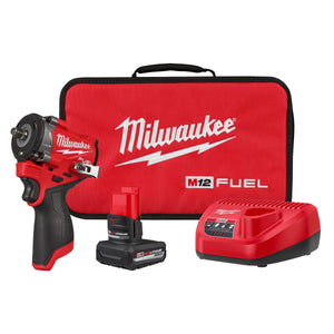 Milwaukee 2562 - 21 M12 FUEL™ Stubby 3/8" Impact Wrench Kit - Mississauga Hardware Centre Inc