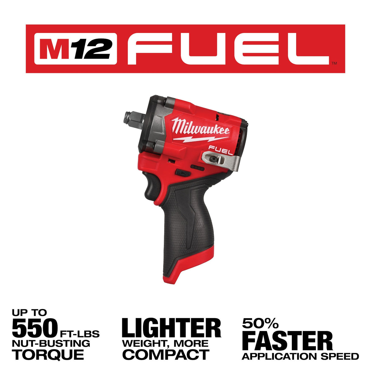 Milwaukee 2563 - 20 M12 FUEL™ Stubby 1/2" Impact Wrench - Mississauga Hardware Centre Inc