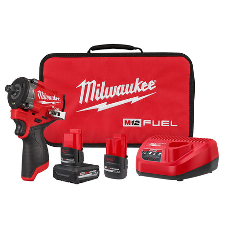 Milwaukee 2563 - 22 M12 FUEL™ Stubby 1/2" Impact Wrench Kit - Mississauga Hardware Centre Inc
