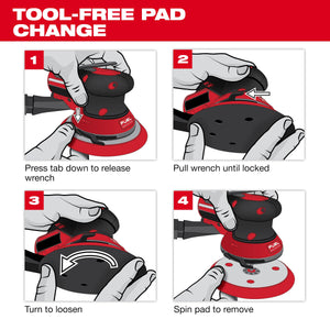 Milwaukee 2584 - 22CX M12™ FUEL™ 6" Random Orbital Sander Kit (3/32") - Mississauga Hardware Centre Inc