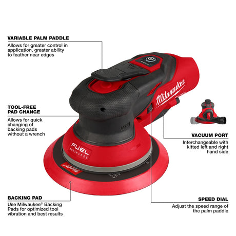 Milwaukee 2585 - 20 M12™ FUEL™ 6" Random Orbital Sander (3/16") - Mississauga Hardware Centre Inc