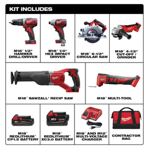 Milwaukee 2697 - 26 M18 6pc Combo Kit - Mississauga Hardware Centre Inc