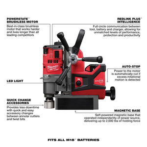 Milwaukee 2787 - 22HD M18 FUEL™ 1 - 1/2" Magnetic Drill Kit - Mississauga Hardware Centre Inc