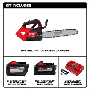 Milwaukee 2826 - 22T M18 FUEL™ 14" Top Handle Chainsaw 2 Battery Kit - Mississauga Hardware Centre Inc