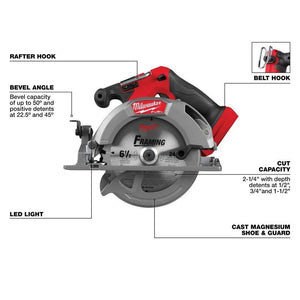 Milwaukee 2833 - 20 M18 FUEL 6 - 1/2in Circular Saw (Tool Only) - Mississauga Hardware Centre Inc