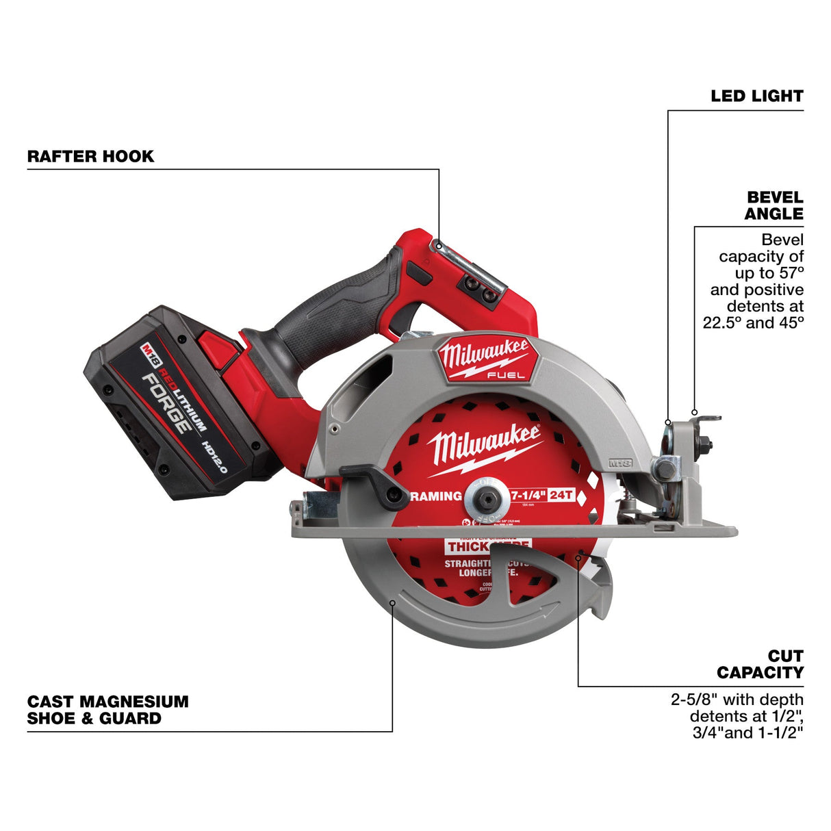 Milwaukee 2834 - 21HD M18 FUEL™ 7 - 1/4” Circular Saw Kit - Mississauga Hardware Centre Inc