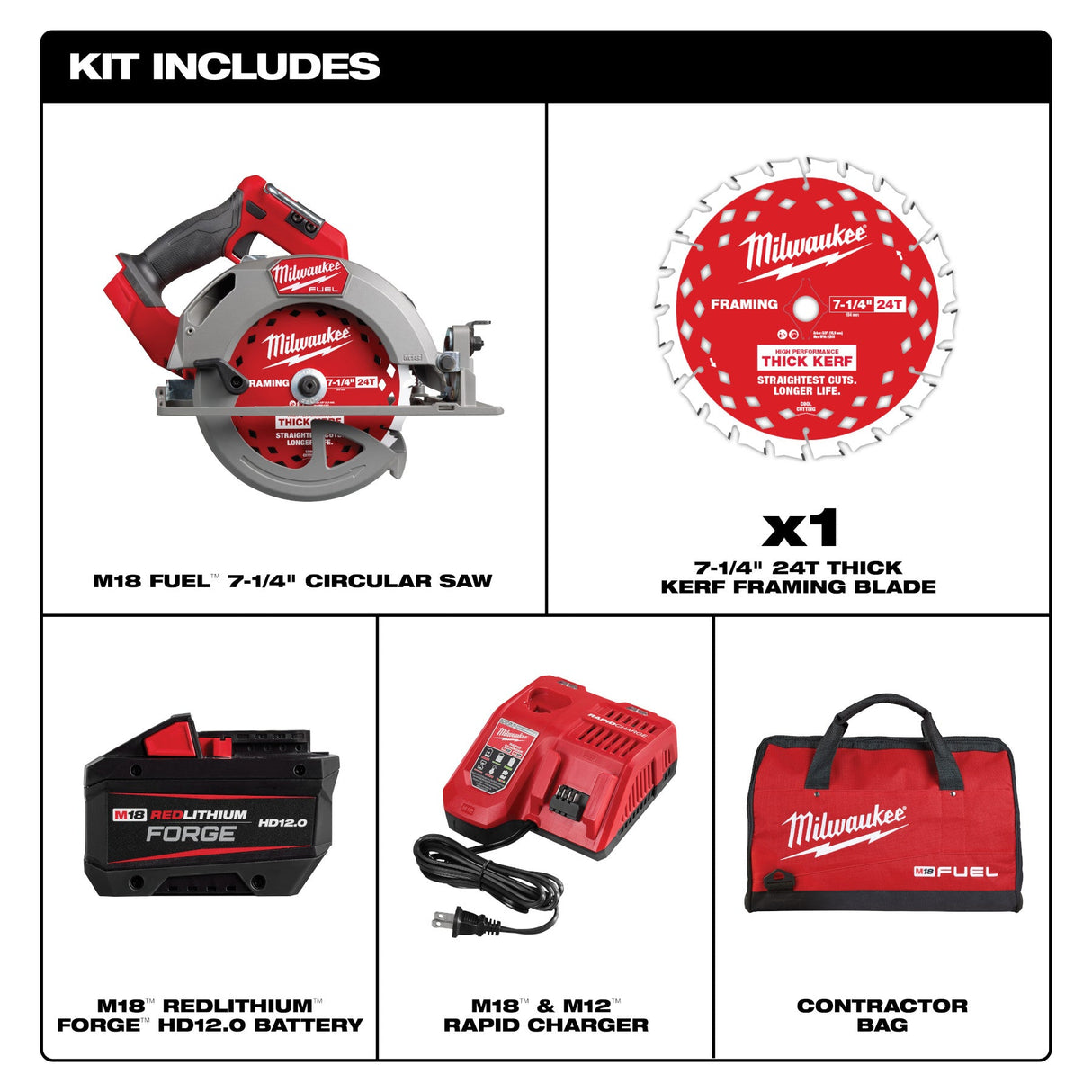 Milwaukee 2834 - 21HD M18 FUEL™ 7 - 1/4” Circular Saw Kit - Mississauga Hardware Centre Inc