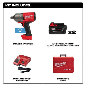 Milwaukee 2864 - 22R M18 FUEL w/ ONE - KEY High Torque Impact Wrench 3/4in Friction Ring Kit - Mississauga Hardware Centre Inc