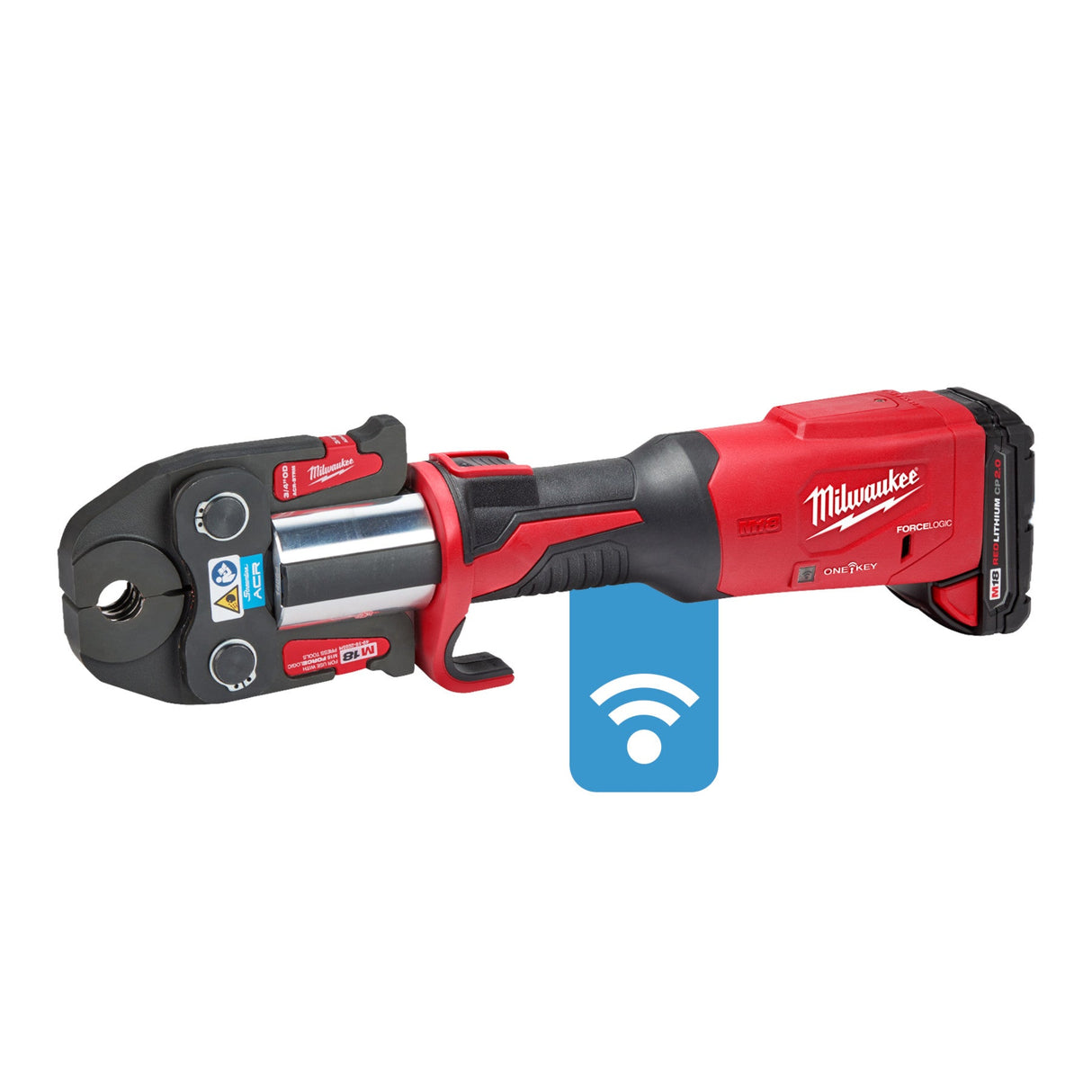 Milwaukee 2922 - 22M M18™ FORCE LOGIC™ Press Tool Kit w/ ONE - KEY™ with 1/4" - 7/8" Streamline™ ACR Jaws - Mississauga Hardware Centre Inc