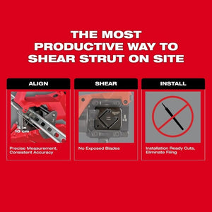 Milwaukee 2933 - 21 M18 FORCE LOGIC Single Channel Strut Shear Kit - Mississauga Hardware Centre Inc