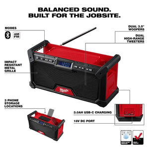 Milwaukee 2952 - 20 M18 Bluetooth Jobsite Radio - Mississauga Hardware Centre Inc