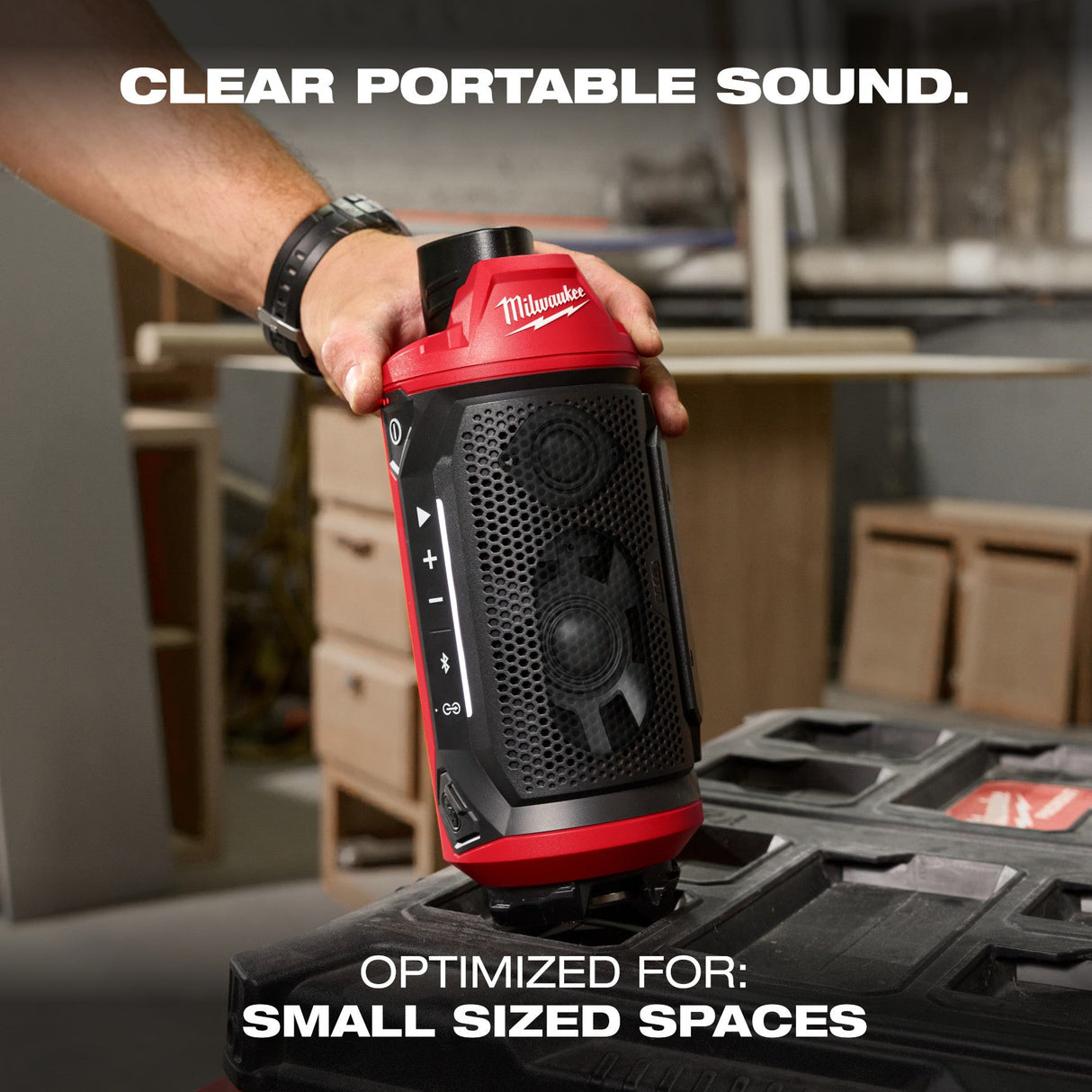 Milwaukee 2955 - 20 M12™ Bluetooth® Jobsite Speaker w/ PACKOUT™ Compatibility - Mississauga Hardware Centre Inc