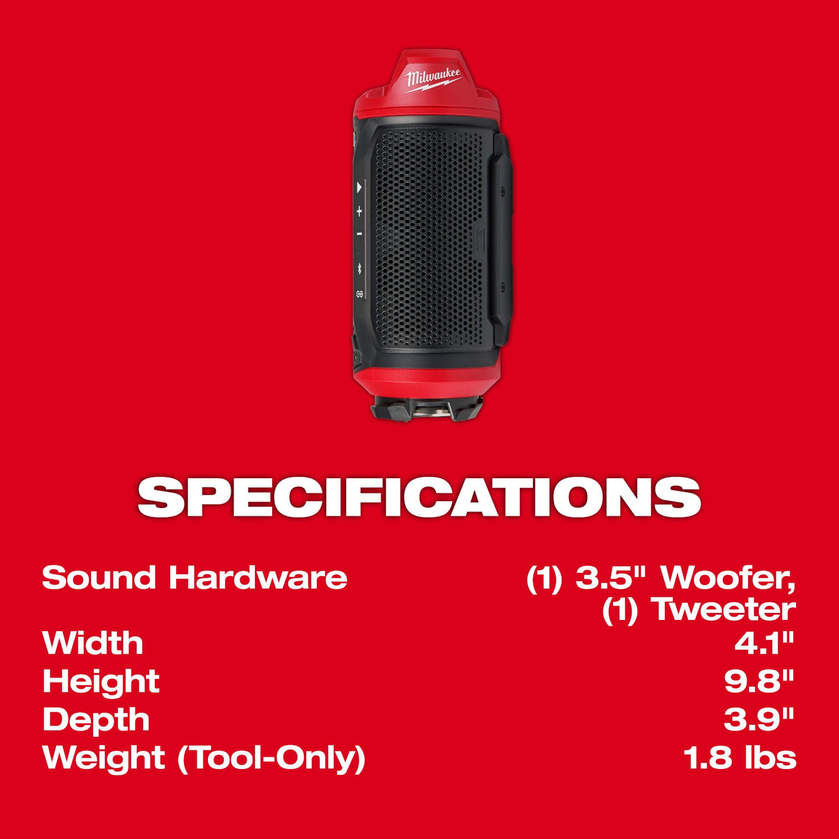 Milwaukee 2955 - 20 M12™ Bluetooth® Jobsite Speaker w/ PACKOUT™ Compatibility - Mississauga Hardware Centre Inc
