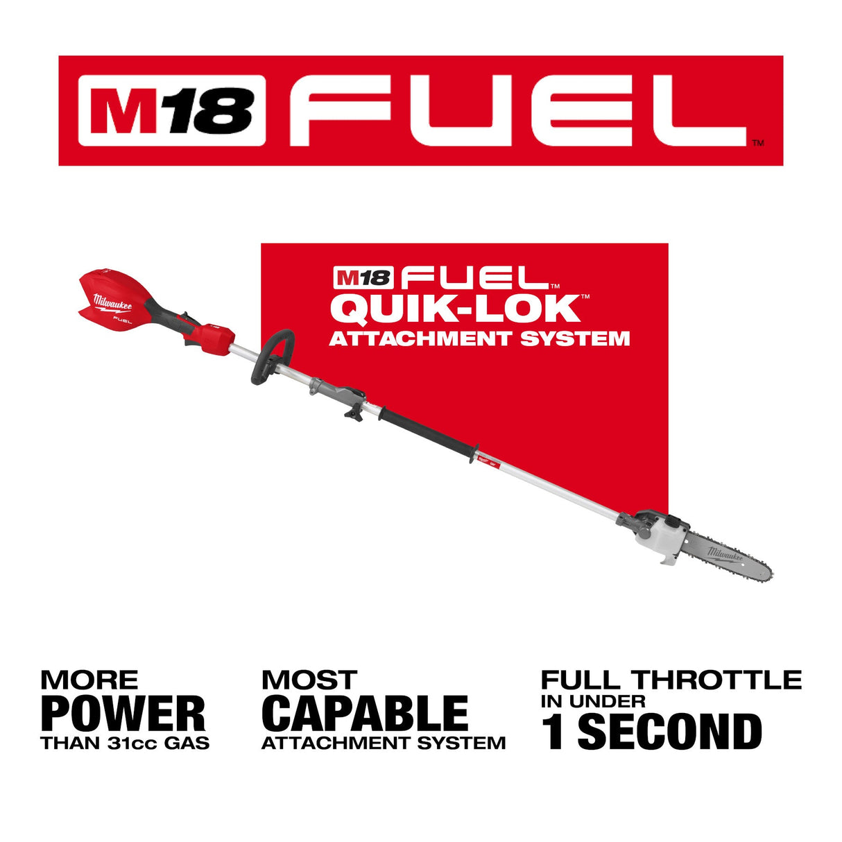 Milwaukee 3016 - 20PS M18 FUEL™ Pole Saw w/ QUIK - LOK™ - Mississauga Hardware Centre Inc