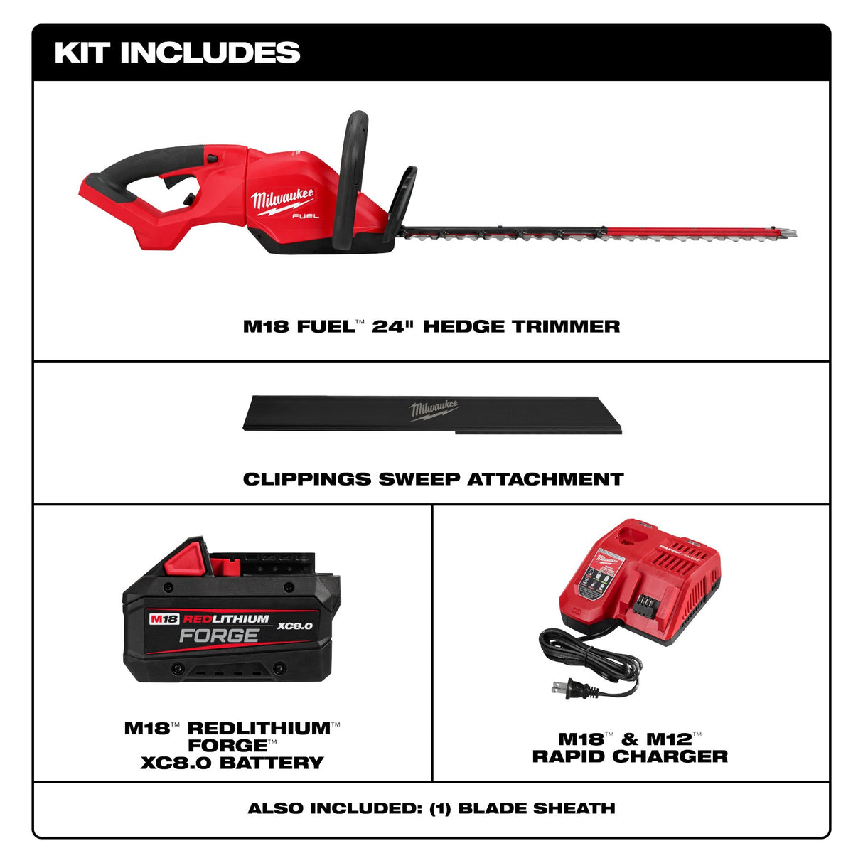 Milwaukee 3033 - 21 M18 FUEL™ 24" Hedge Trimmer Kit - Mississauga Hardware Centre Inc