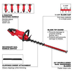Milwaukee 3034 - 20 M18 FUEL™ 30" Hedge Trimmer - Mississauga Hardware Centre Inc