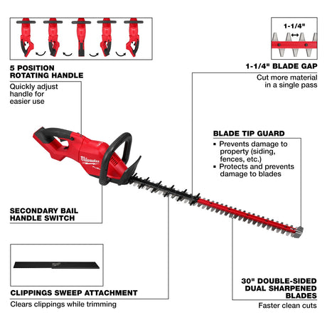 Milwaukee 3034 - 20 M18 FUEL™ 30" Hedge Trimmer - Mississauga Hardware Centre Inc