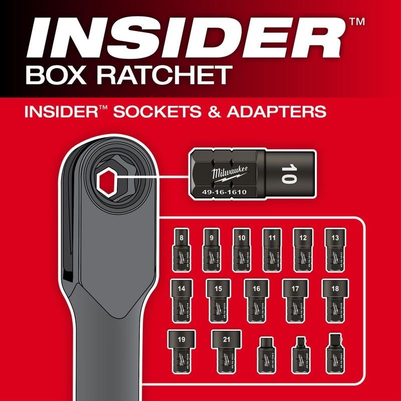Milwaukee 3050 - 21 M12 FUEL INSIDER Extended Reach Box Ratchet - Mississauga Hardware Centre Inc