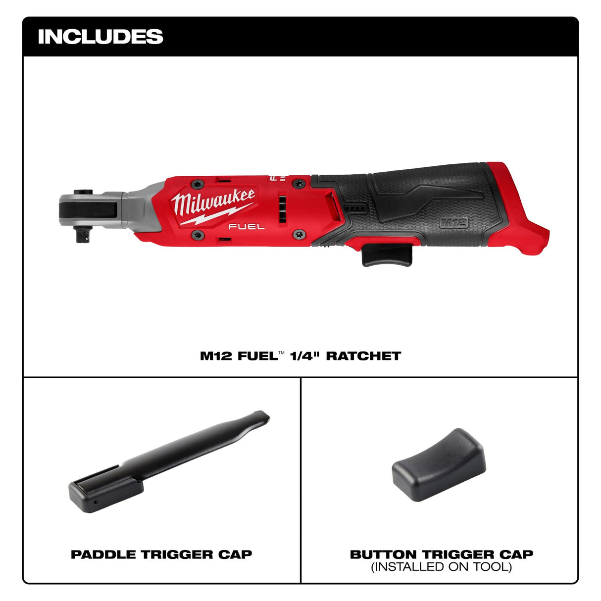 Milwaukee 3052 - 20 M12 FUEL™ 1/4" Ratchet - Mississauga Hardware Centre Inc