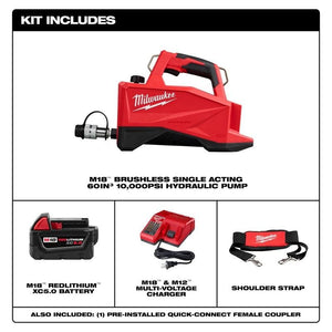 Milwaukee 3120 - 21 M18 Brushless Single Acting 60in3 10,000psi Hydraulic Pump - Mississauga Hardware Centre Inc