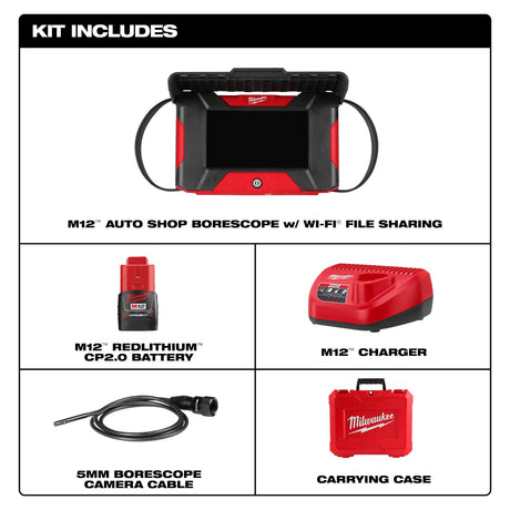 Milwaukee 3151 - 21 M12™ Auto Shop Borescope w/ Wi - Fi® File Sharing - Mississauga Hardware Centre Inc