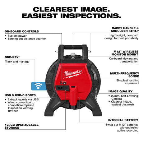 Milwaukee 3318 - 22B M12™ 85’ High Flex Compact Inspection Camera Kit - Mississauga Hardware Centre Inc