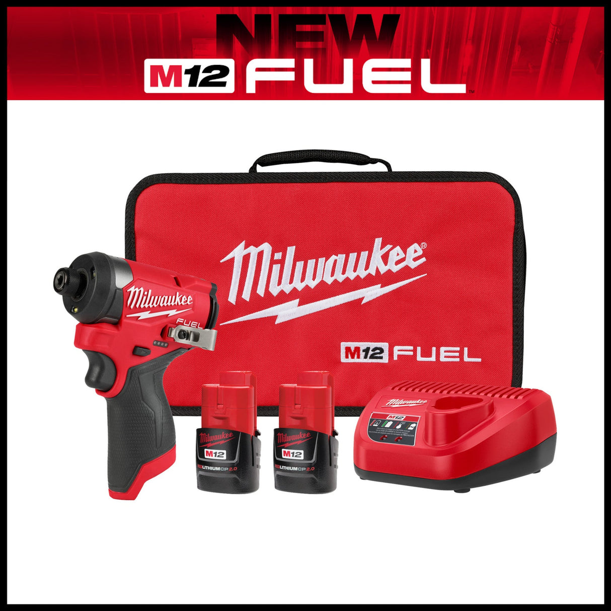 Milwaukee 3453 - 22 M12 FUEL™ 1/4" Hex Impact Driver Kit - Mississauga Hardware Centre Inc