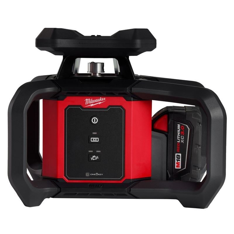 Milwaukee 3701 - 21T M18 Red Exterior Rotary Laser Level Kit w/ Receiver, Tripod, and Grade Rod - Mississauga Hardware Centre Inc