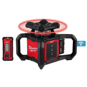 Milwaukee 3701 - 21T M18 Red Exterior Rotary Laser Level Kit w/ Receiver, Tripod, and Grade Rod - Mississauga Hardware Centre Inc