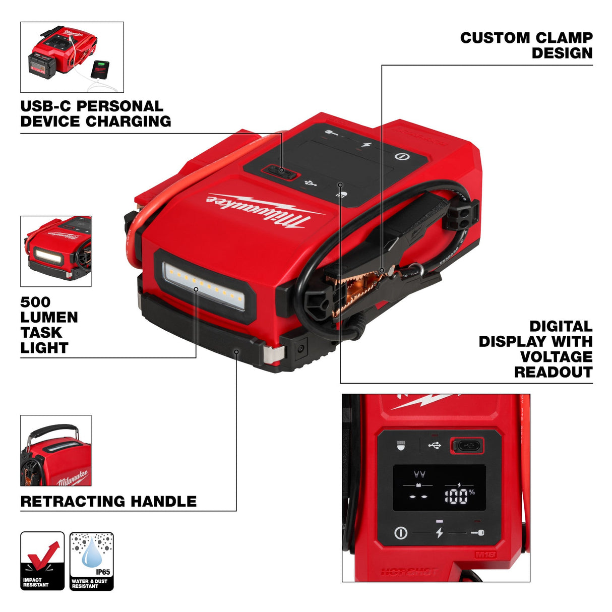 Milwaukee 3841 - 20 M18™ HOTSHOT™ Jump Starter - Mississauga Hardware Centre Inc