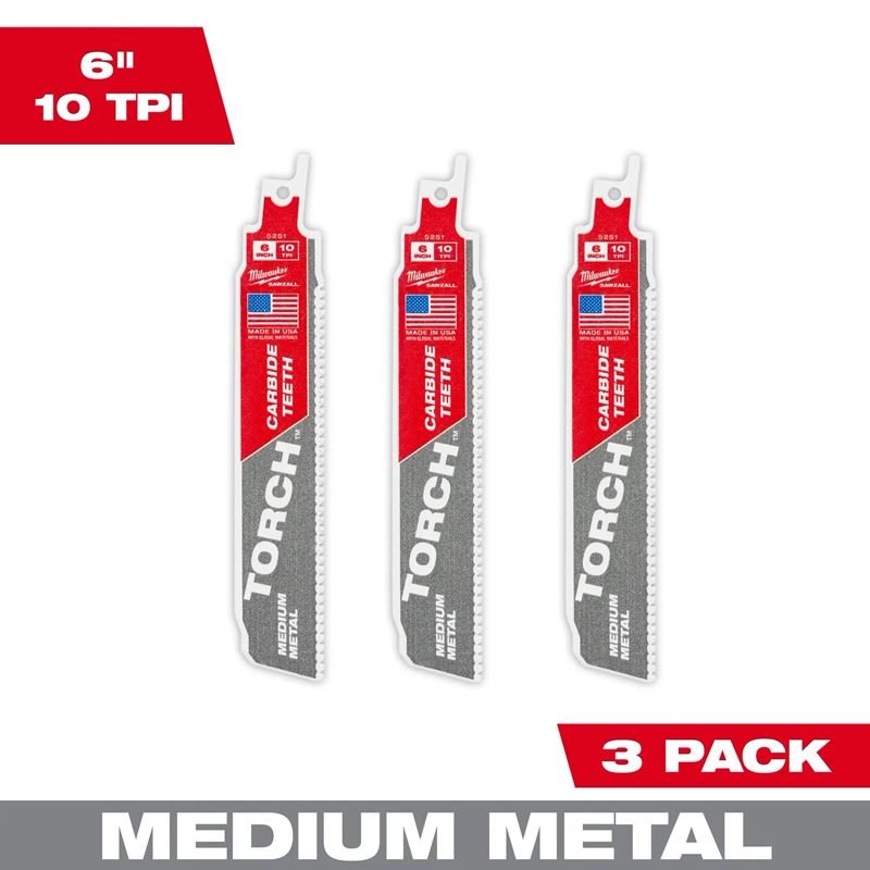 Milwaukee | 48 - 00 - 5351 CARBIDE Teeth For Medium Metal 6 in 3 pk - Mississauga Hardware Centre Inc