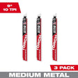 Milwaukee 48 - 00 - 6352 Sawzall Blades, Nitrus CARBIDE Teeth For Medium Metal - 3 Pack - Mississauga Hardware Centre Inc