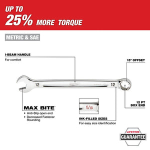Milwaukee 48 - 22 - 0155 15pc. SAE Combination Wrench Set with Tray for PACKOUT™ Drawers - Mississauga Hardware Centre Inc