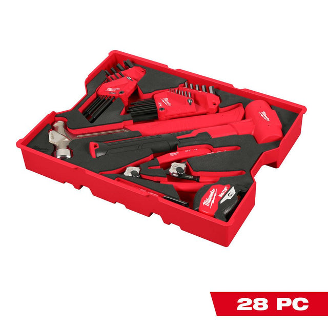 Milwaukee 48 - 22 - 0161 28pc. Hex Key & Hammer Set with Tray for PACKOUT™ Drawers - Mississauga Hardware Centre Inc