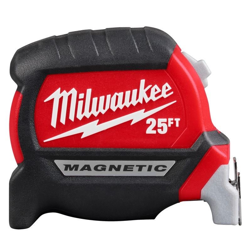 Milwaukee 48 - 22 - 0327 25ft Electricians Compact Wide Blade Magnetic Tape Measure - Mississauga Hardware Centre Inc