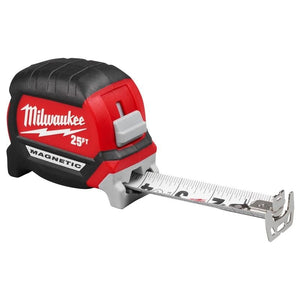 Milwaukee 48 - 22 - 0327 25ft Electricians Compact Wide Blade Magnetic Tape Measure - Mississauga Hardware Centre Inc