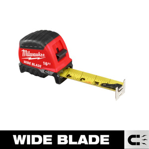 Milwaukee 48 - 22 - 1216M 16ft Wide Blade Magnetic Tape Measure - Mississauga Hardware Centre Inc