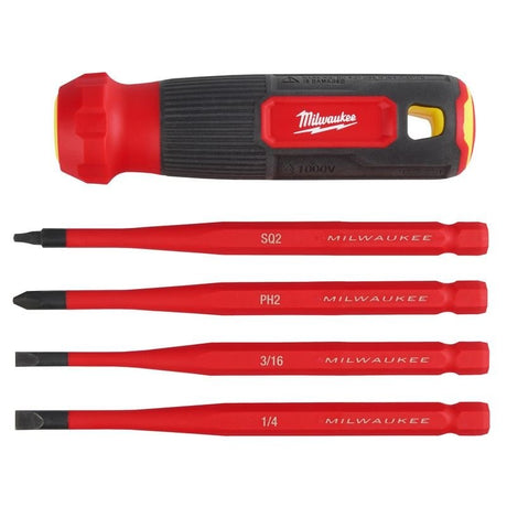 Milwaukee 48 - 22 - 2216 4 - in - 1 1000V Insulated Slim Tip Multi - Bit Screwdriver - Mississauga Hardware Centre Inc