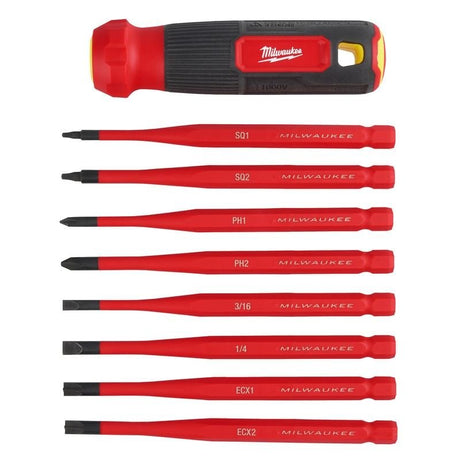 Milwaukee 48 - 22 - 2218 8 - in - 1 1000V Insulated Slim Tip Multi - Bit Screwdriver - Mississauga Hardware Centre Inc