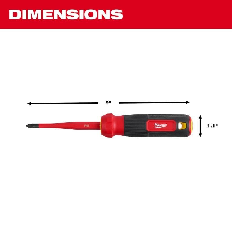 Milwaukee 48 - 22 - 2218 8 - in - 1 1000V Insulated Slim Tip Multi - Bit Screwdriver - Mississauga Hardware Centre Inc
