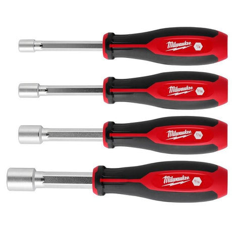Milwaukee 48 - 22 - 2544 4pc Magnetic SAE HOLLOWCORE Nut Driver Set - Mississauga Hardware Centre Inc