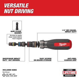 Milwaukee 48 - 22 - 2921 Multi - Nut Driver W/ SHOCKWAVE Impact Duty™ (flip) Magnetic Nut Drivers - Mississauga Hardware Centre Inc