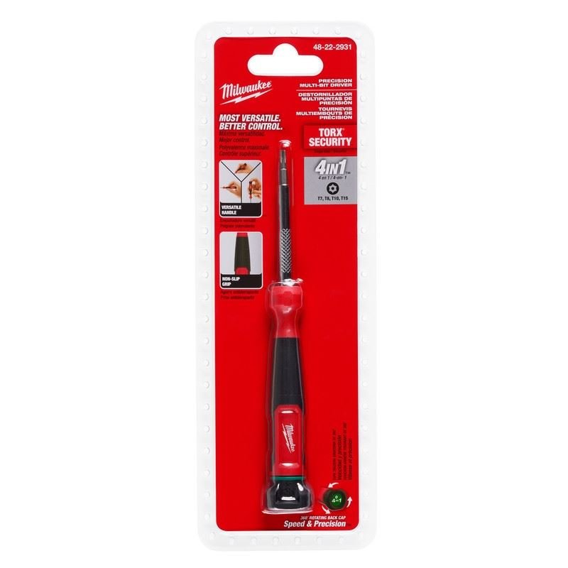 Milwaukee 48 - 22 - 2931 4 - in - 1 TORX Security Precision Multi - Bit Screwdriver - Mississauga Hardware Centre Inc
