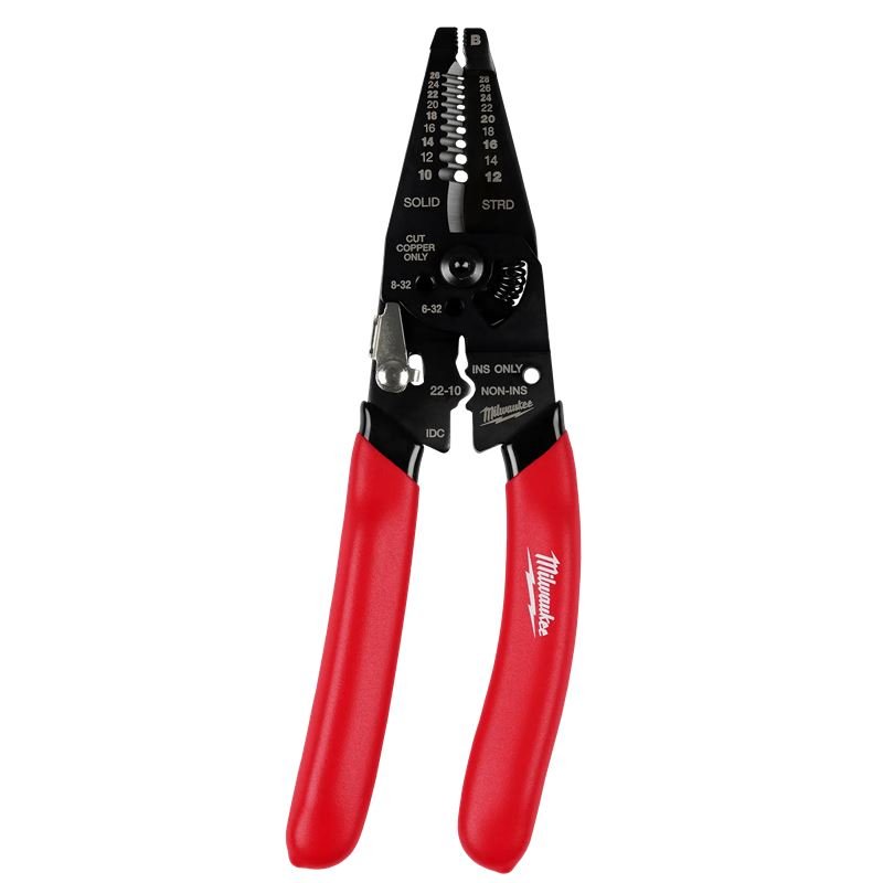 Milwaukee | 48 - 22 - 3052 10 - 28 AWG Multi - Purpose Dipped Grip Wire Stripper & Cutter w/ Reinforced Head - Mississauga Hardware Centre Inc